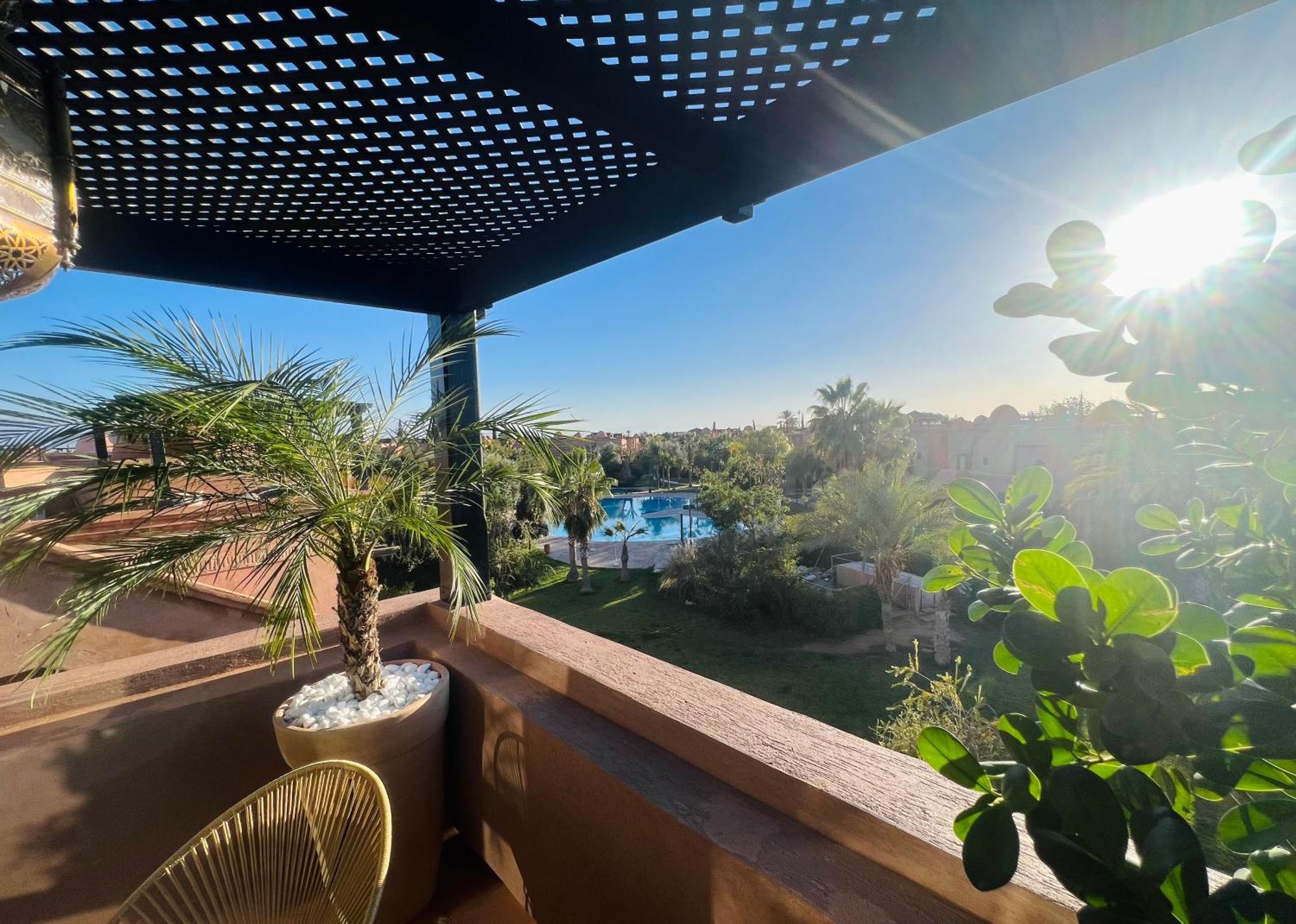 Duplex Atlas Golf Pοοl νieω Seriniτყ & Cαlm Marrakesh